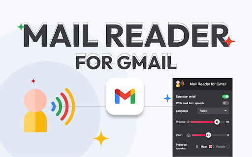 Gmail Dictation and Reading Extension - 谷歌插件