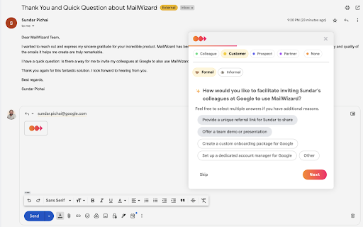 MailWizard.ai for Gmail - 谷歌插件