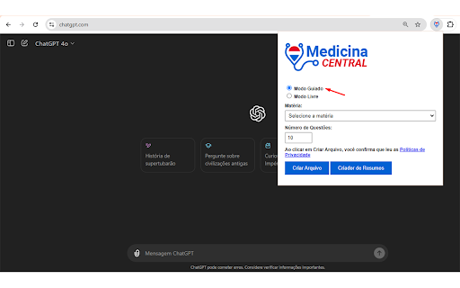 Medicina Central - ChatGPT Command Executor - 谷歌插件