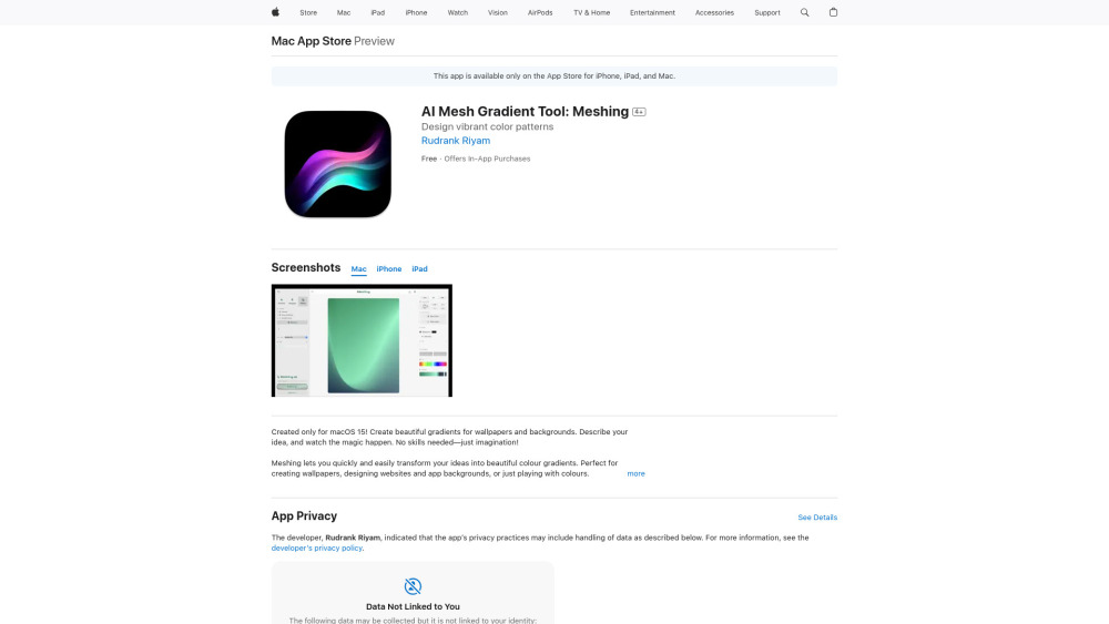 AI Mesh Gradient Tool: Meshing