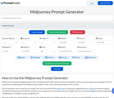 Midjourney Prompt Generator