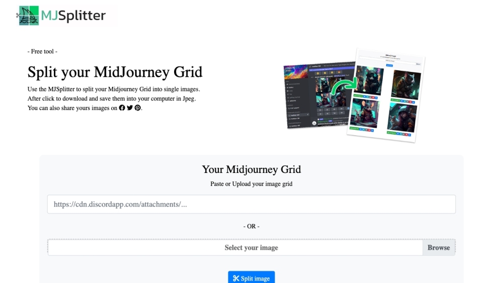 Midjourney网格分割器