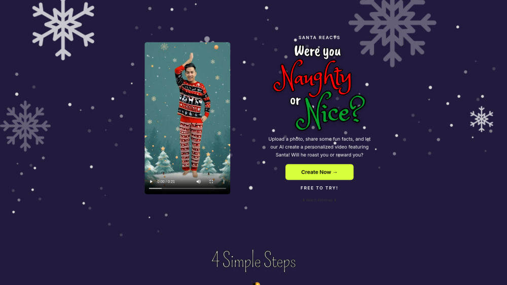 Naughty or Nice Santa Video