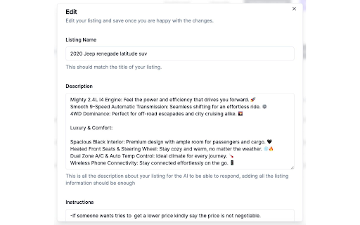 Facebook Marketplace Auto Reply Extension - 谷歌插件