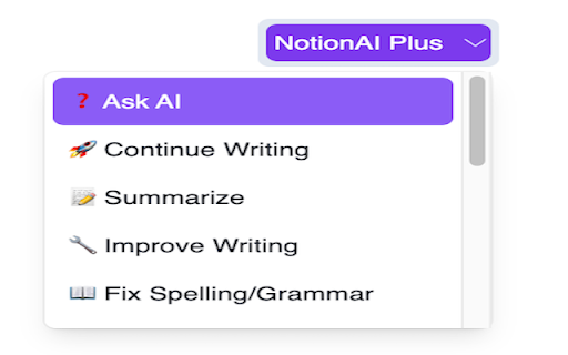 NotionAI Plus - 谷歌插件