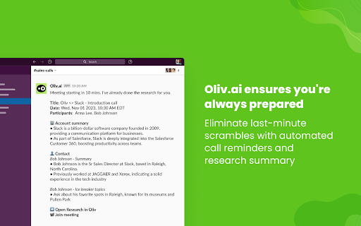 Oliv.ai - 谷歌插件