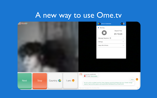 Ome.tv Automator - 谷歌插件
