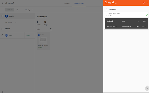 Ouriginal for Google Classroom - 谷歌插件