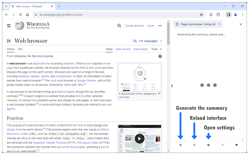 Page Summarizer Using AI - 谷歌插件