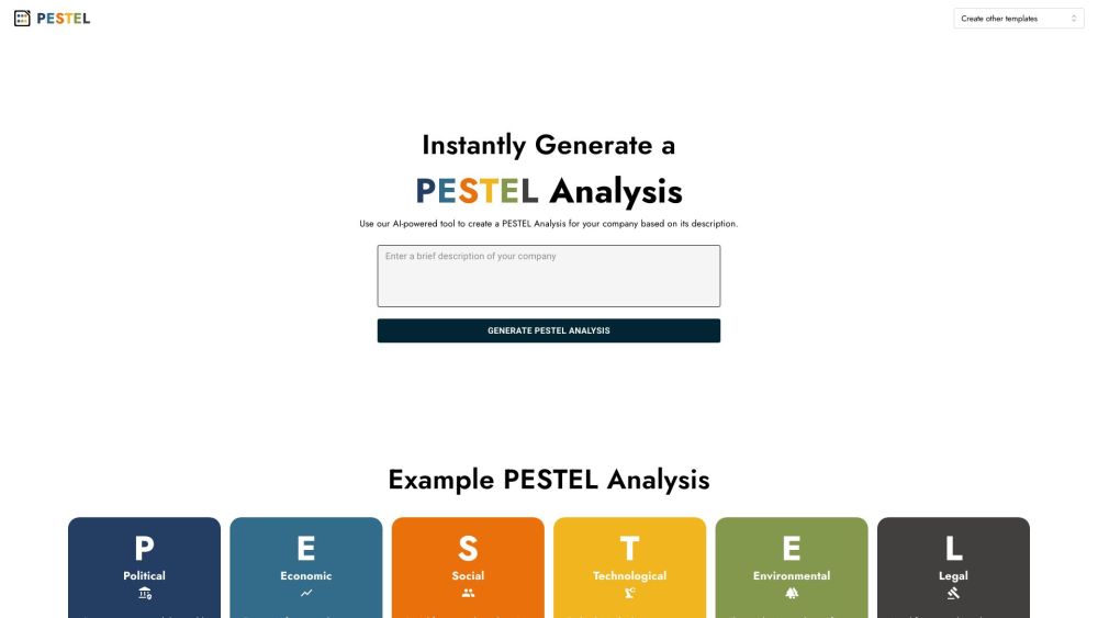 AI PESTEL分析生成器