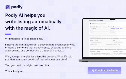 AI Listing Creator by Podly - 谷歌插件