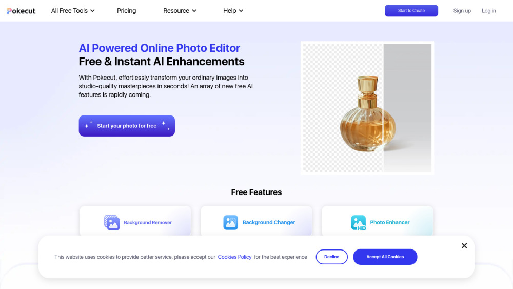 Pokecut-AI Powered Online Photo Editor