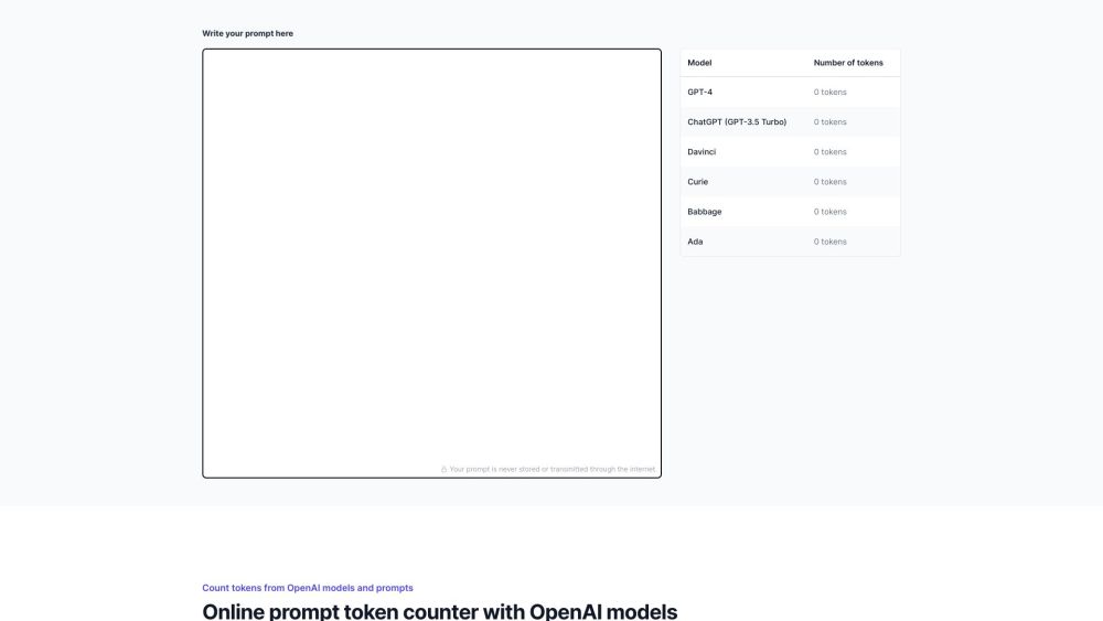 OpenAI模型的令牌计数器