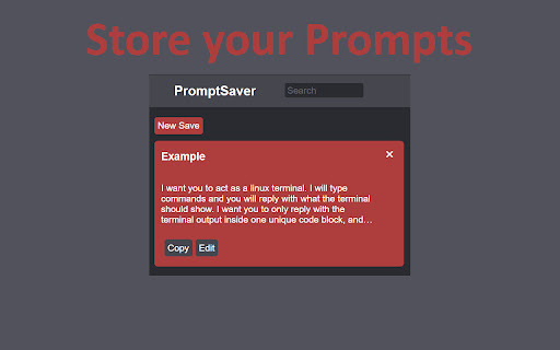 PromptSaver - 谷歌插件