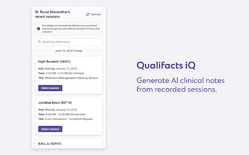 Qualifacts Carelogic and Credible - 谷歌插件
