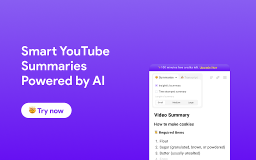 AI Summarizer for YouTube - 谷歌插件