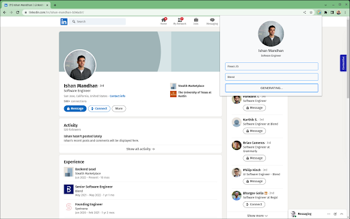 Recruiter ChatGPT - 谷歌插件