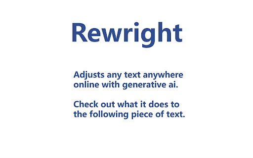 Rewright - 谷歌插件