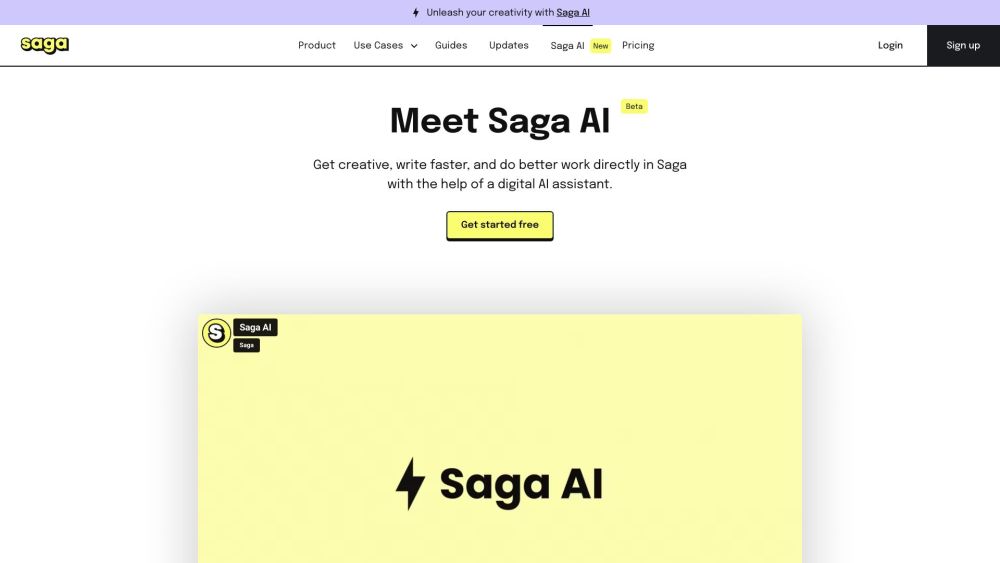 Saga - 记事、文档和任务的人工智能工作空间