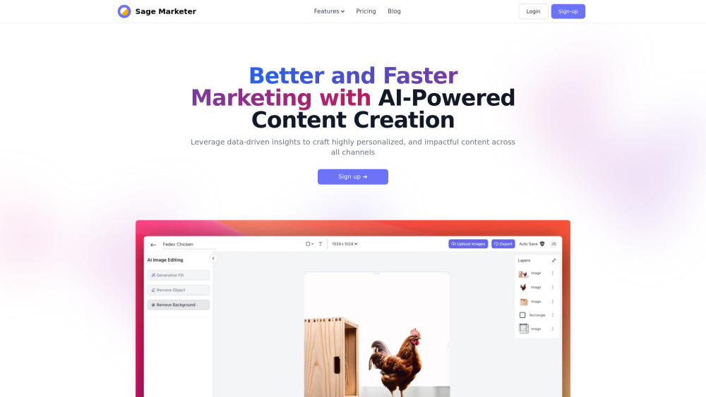 Sage Marketer Data-Driven AI Content Generation