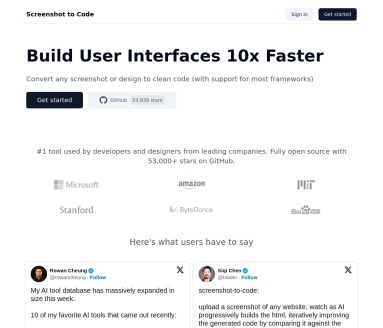 Screenshot to Code