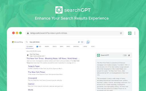 SearchGPT for Chrome - 谷歌插件