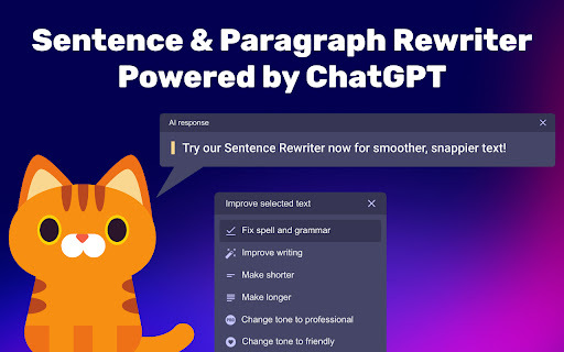 Sentence Rewriter Chrome Extension - 谷歌插件