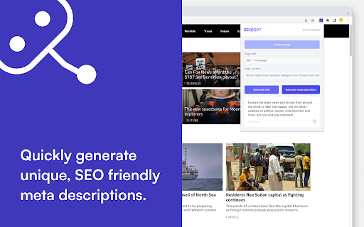 SEO/GPT Meta Tag Generator - 谷歌插件