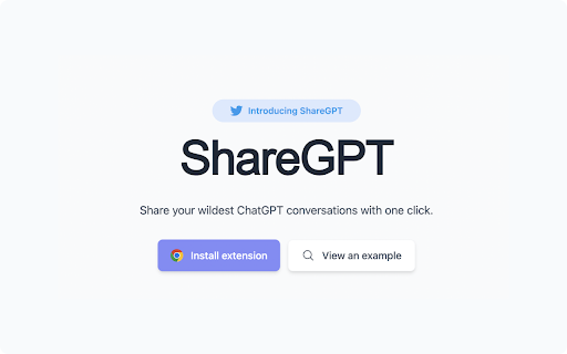ShareGPT - 谷歌插件