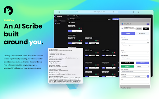 Simplify AI Medical Scribe - 谷歌插件