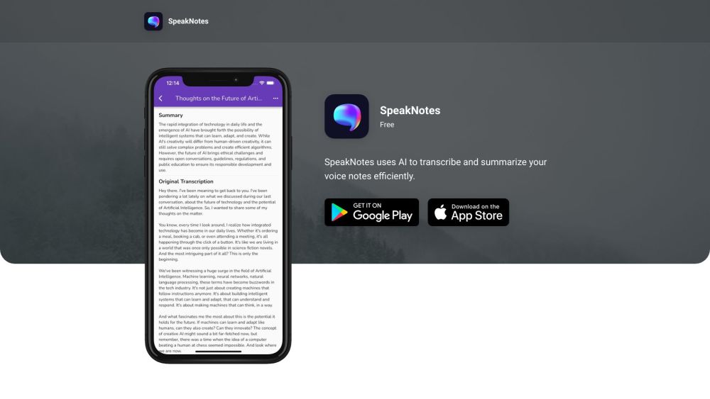SpeakNotes - 语音笔记总结器