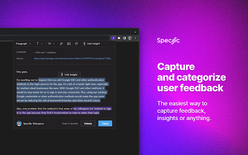 Specific - 谷歌插件