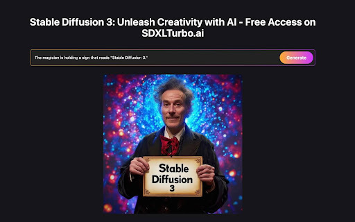 Stable Diffusion 3 AI Image Generator - 谷歌插件