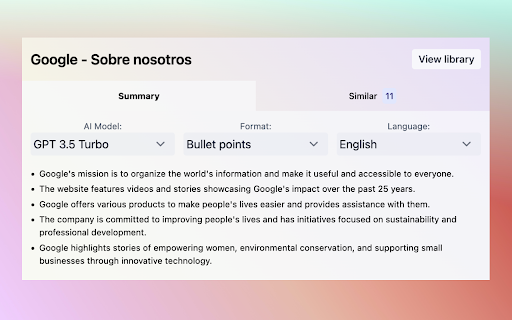 Article Summarizer - 谷歌插件