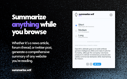 Summarize.wtf - 谷歌插件