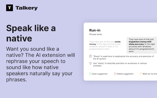 Speech Rephraser - 谷歌插件