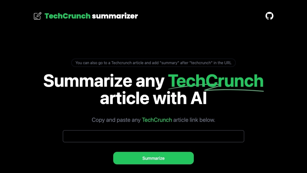 TechCrunch新闻摘要生成器