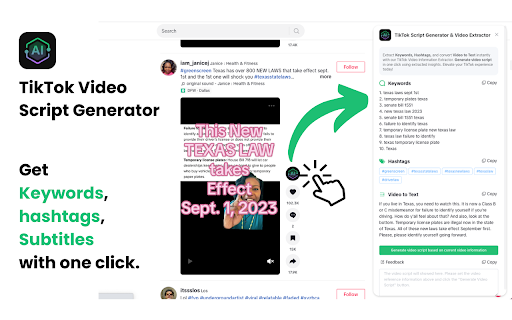 TikTok Script Generator - 谷歌插件