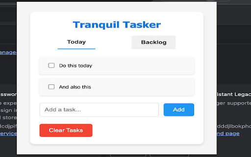 Tranquil Tasker - 谷歌插件