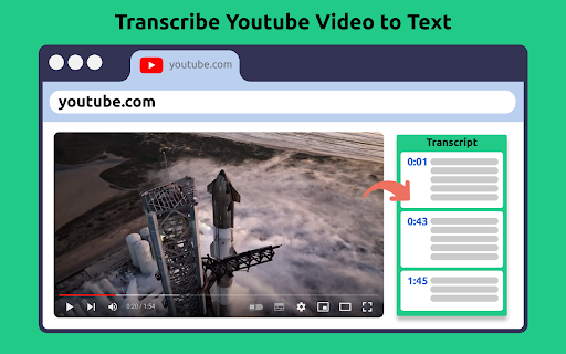 Transcribe YouTube Video - 谷歌插件