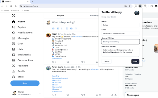 AI Tweet Reply Generator - 谷歌插件