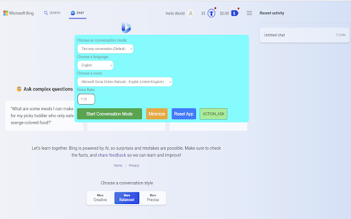 Bing AI Extension - 谷歌插件