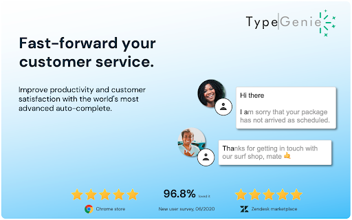 TypeGenie for Zendesk Chat and Messaging - 谷歌插件