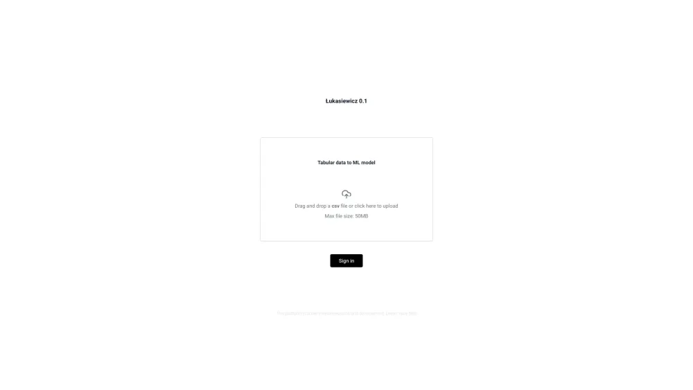 Automated Machine Learning Platform