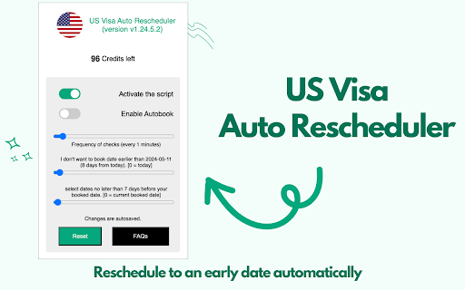 US Visa Appointment Rescheduler - 谷歌插件