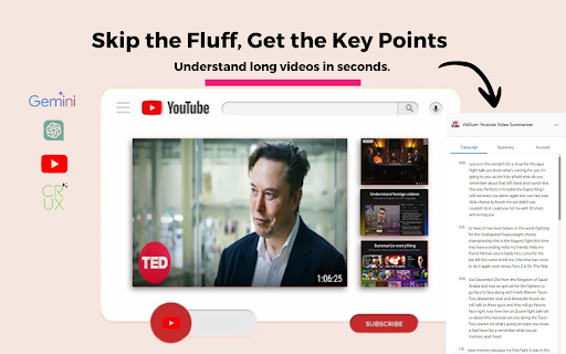 YouTube Video Summarizer - 谷歌插件