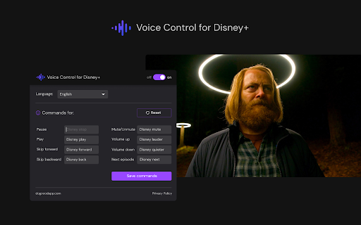 Voice Control for Disney+ - 谷歌插件