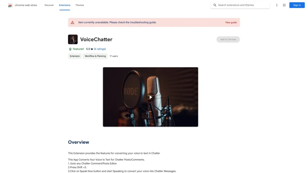 ChatterVoice - 谷歌插件