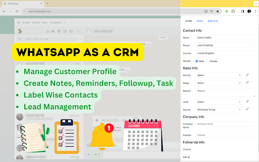 WhatsApp CRM - 谷歌插件