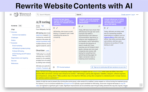 Website Optimizer AI - 谷歌插件